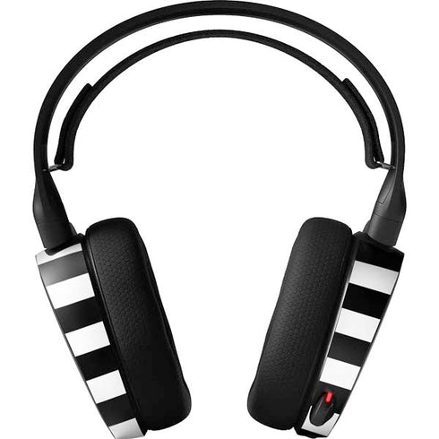 White and Black Stripes SteelSeries Arctis 3 Skin